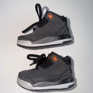 Jordan  DM 0968-080 3 Retro "fear" sneakers toddler night Grey, Orange Size 5C